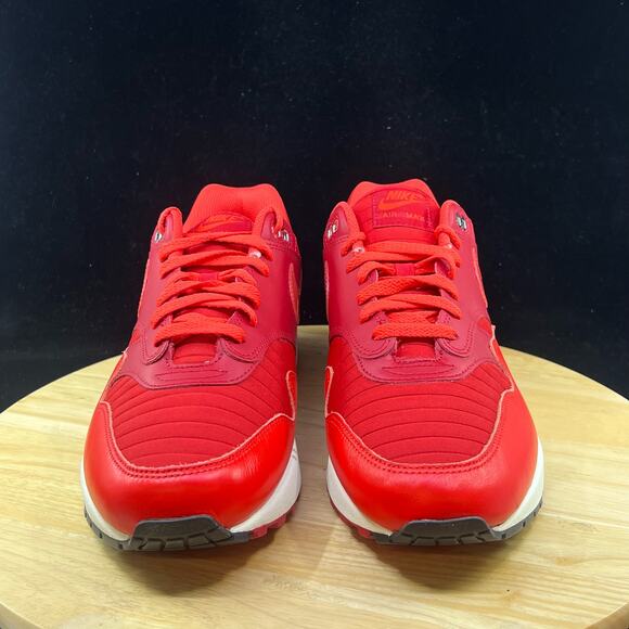 Nike Air Max 1 Men's Sz 12 Shoes HQ3607 687 Gym Red/University Red/Light Crimson - Picture 3 of 10